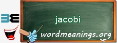 WordMeaning blackboard for jacobi